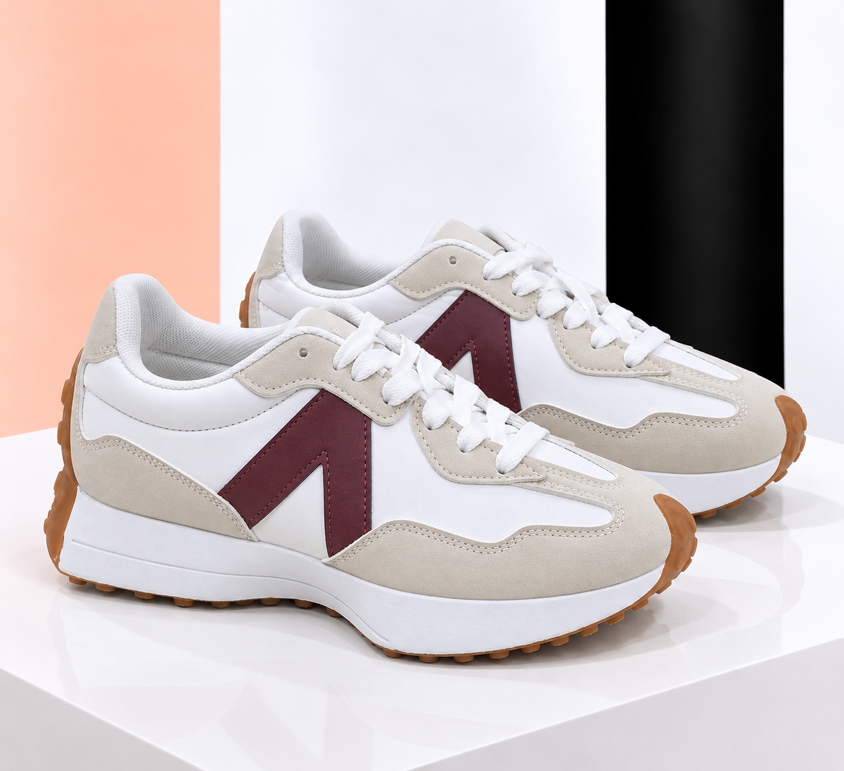 Zapatillas Deportivas Blancas con Gamuza