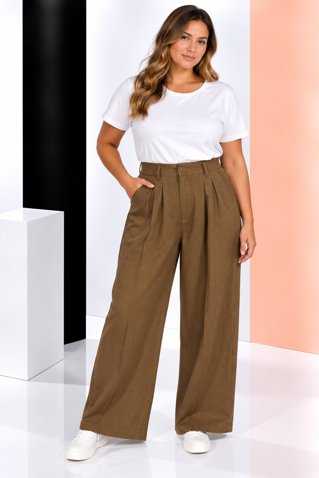 Pantalón Sastre Marrón Oliva