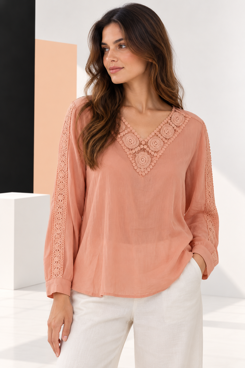 Blusa Guipure